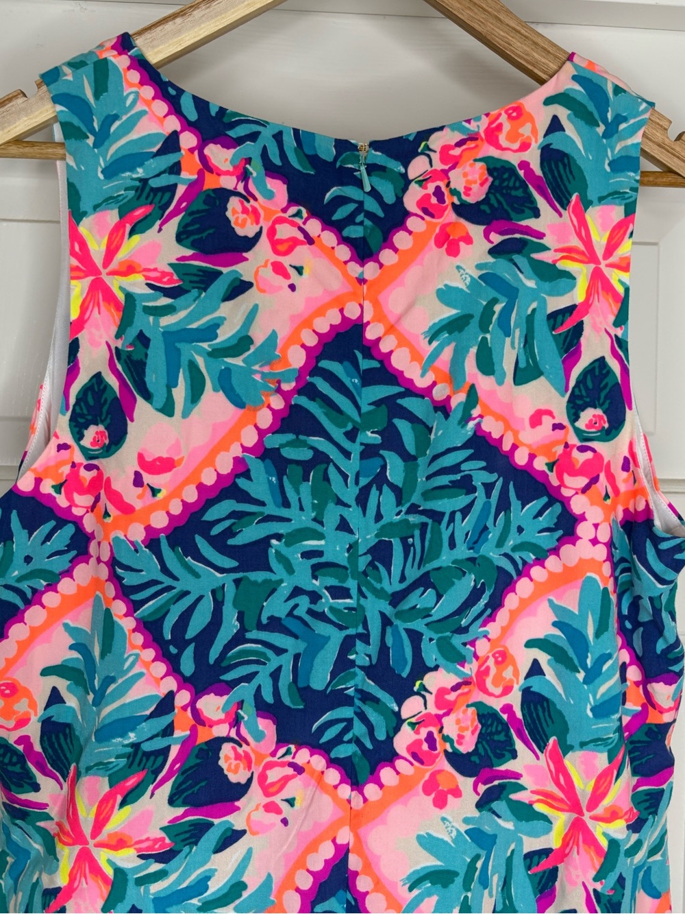 NWT Lilly Pulitzer Tanya Romper Seaside Aqua Coconut Cove Size 10 - Picture 10 of 12